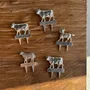 Couverts de service - Lot de 5 piques à fromage en métal argenté Silea à motifs d’animaux - OFFICE OBJETS