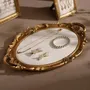 Objets de décoration - Ensemble de présentoirs à bijoux Rococo doré en suédine végane - WHISPERING WOODS