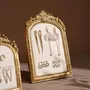Objets de décoration - Ensemble de présentoirs à bijoux Rococo doré en suédine végane - WHISPERING WOODS