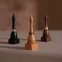 Objets de décoration - Porte-bagues en bois de style fou d'échecs, noyer ou hêtre - WHISPERING WOODS