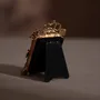 Objets de décoration - Porte-bagues à cadre couronne doré et suédine végane - WHISPERING WOODS