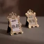Objets de décoration - Porte-bagues à cadre couronne doré et suédine végane - WHISPERING WOODS