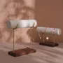 Objets de décoration - Porte-bracelets à supports en laiton et socle en noyer - WHISPERING WOODS
