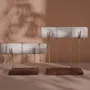 Objets de décoration - Porte-bracelets à supports en laiton et socle en noyer - WHISPERING WOODS