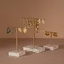 Objets de décoration - Porte-boucles d'oreilles en laiton sur socle en marbre - WHISPERING WOODS