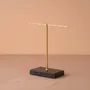 Objets de décoration - Porte-boucles d'oreilles en laiton sur socle en marbre - WHISPERING WOODS
