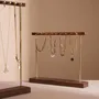 Objets de décoration - Présentoir à bijoux en noyer noir à barres en laiton - WHISPERING WOODS