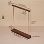 Objets de décoration - Présentoir à bijoux en noyer noir à barres en laiton - WHISPERING WOODS
