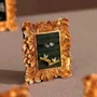Objets de décoration - Cadre de présentation rococo à feuilles dorées pour bagues et boucles - WHISPERING WOODS