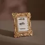 Decorative objects - Rococo Rectangular Ring Display Frame with Brass Stand - WHISPERING WOODS