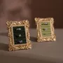Decorative objects - Rococo Rectangular Ring Display Frame with Brass Stand - WHISPERING WOODS