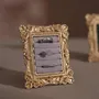 Decorative objects - Rococo Rectangular Ring Display Frame with Brass Stand - WHISPERING WOODS