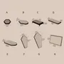 Objets de décoration - Ensemble de présentoirs à bijoux en placage de noyer et cuir végan - WHISPERING WOODS