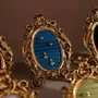 Decorative objects - Vintage Gold Ring and Earring Holder Frame - WHISPERING WOODS