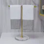 Porte-serviettes - Support en T Taqia pour serviettes et bijoux, laiton - MEMONZA