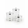 Boîtes de conservation - Set de 3 pots de rangement Zeyye, finition argent - MEMONZA
