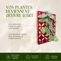 Solutions acoustiques - Tableau végétal design - plantes vivantes - Retro rouge 40x40 - ARTENA VEGETAL
