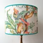 Table lamps - Lampshade with tropical pattern, parrots and flowers - CHATEAU TALES