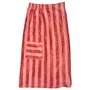 Serviettes de bain - Pareo de bain eponge bambou rayee marsala / paprika - POULE HOUSE
