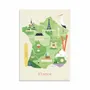 Carterie - Carte d'art - Carte d'art - Carte de France - Henry Rivers - WALL EDITIONS