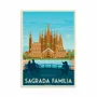 Carterie - Carte d'art - Carte d'art - Barcelona Sagada Familia - Olahoop Travel Art Cards - WALL EDITIONS