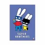 Card shop - Art-Card 10,5 x 14,8 cm - Super Heroes Brothers V2 - Simon Super Rabbit - WALL EDITIONS