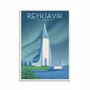 Carterie - Carte d'art - Reykjavik Islande - Olahoop Travel Art Cards - WALL EDITIONS