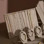 Jewelry - Beige Felt Jewelry Display Set - WHISPERING WOODS