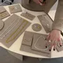 Jewelry - Beige Felt Jewelry Display Set - WHISPERING WOODS