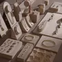 Jewelry - Beige Vegan Suede Layered Counter Jewelry Display Set - WHISPERING WOODS