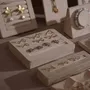 Jewelry - Beige Vegan Suede Layered Counter Jewelry Display Set - WHISPERING WOODS
