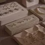 Jewelry - Beige Vegan Suede Layered Counter Jewelry Display Set - WHISPERING WOODS