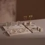 Jewelry - Beige Vegan Suede and Acrylic Jewelry Display Set - WHISPERING WOODS