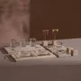 Jewelry - Beige Vegan Suede and Acrylic Jewelry Display Set - WHISPERING WOODS