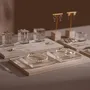 Jewelry - Beige Vegan Suede and Acrylic Jewelry Display Set - WHISPERING WOODS