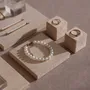 Jewelry - Beige Vegan Suede and Acrylic Jewelry Display Set - WHISPERING WOODS