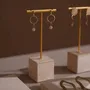 Jewelry - Beige Vegan Suede and Acrylic Jewelry Display Set - WHISPERING WOODS