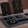 Jewelry - Black and Charcoal Felt Jewelry Display Set - WHISPERING WOODS