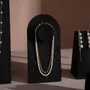 Jewelry - Black Vegan Suede Jewelry Display Set with Necklace Rail - WHISPERING WOODS