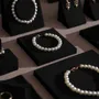 Jewelry - Black Vegan Suede Jewelry Display Set with Necklace Rail - WHISPERING WOODS