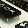 Jewelry - Black Vegan Suede, Wood and Brass Jewelry Display Set - WHISPERING WOODS