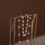 Jewelry - Pleated Vegan Suede Necklace Bust Display Set with Brass and Marble - WHISPERING WOODS