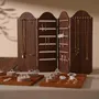 Jewelry - Caramel Vegan Suede and Walnut Veneer Jewelry Display Set - WHISPERING WOODS