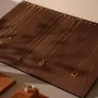 Jewelry - Caramel Vegan Suede and Walnut Veneer Jewelry Display Set - WHISPERING WOODS