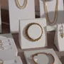 Jewelry - Cream White Layered Counter Jewelry Display Set - WHISPERING WOODS