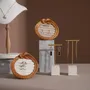 Jewelry - Cream White Vegan Suede and Marble Jewelry Display Set - WHISPERING WOODS