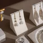 Jewelry - White Vegan Suede Jewelry Display Set with Dishes and Trays - WHISPERING WOODS