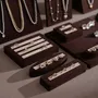Jewelry - Ensemble Jewelry Display Set in Dark Mocha Vegan Suede - WHISPERING WOODS