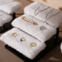 Jewelry - White Faux Fur Jewelry Display Stand Set - WHISPERING WOODS