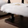 Jewelry - White Faux Fur Jewelry Display Stand Set - WHISPERING WOODS